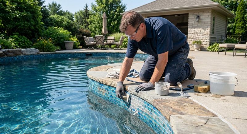 Pool Tile Grout Repair Service