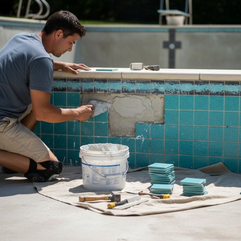 Pool Tile Grout Repair
