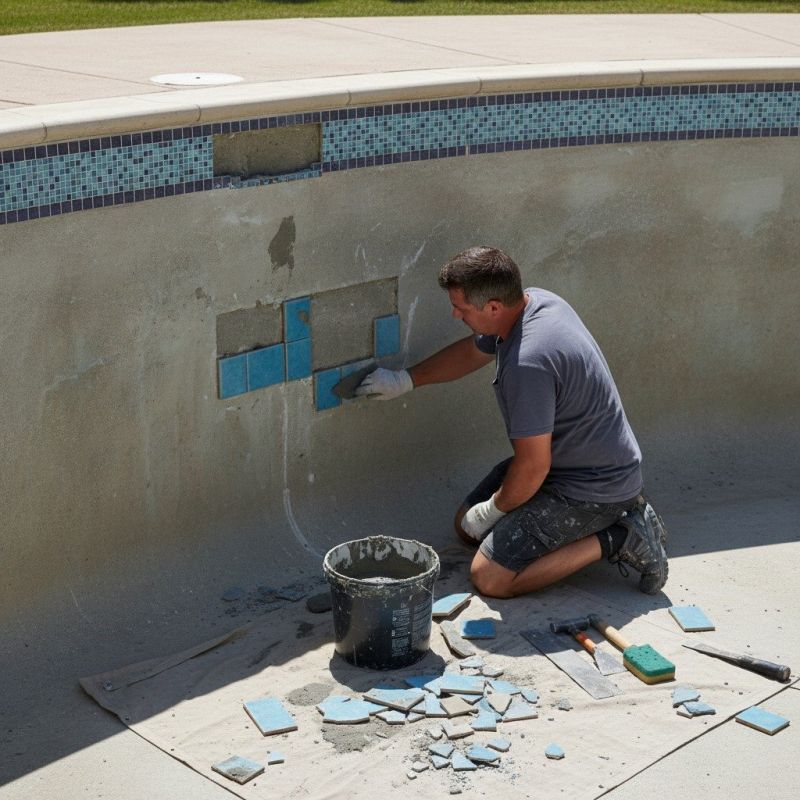 Pool Tile Grout Repair