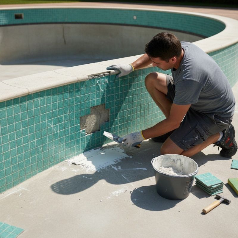 Pool Tile Grout Repair